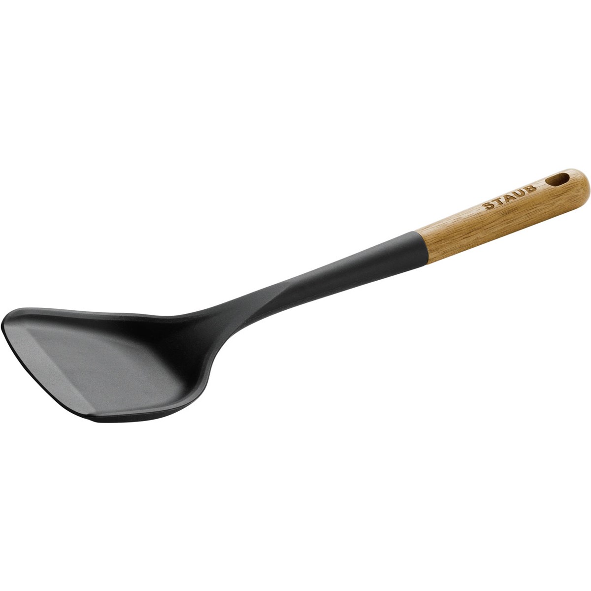 Staub Steke-wokspade i silikon 9,2x31 cm akasietree/svart