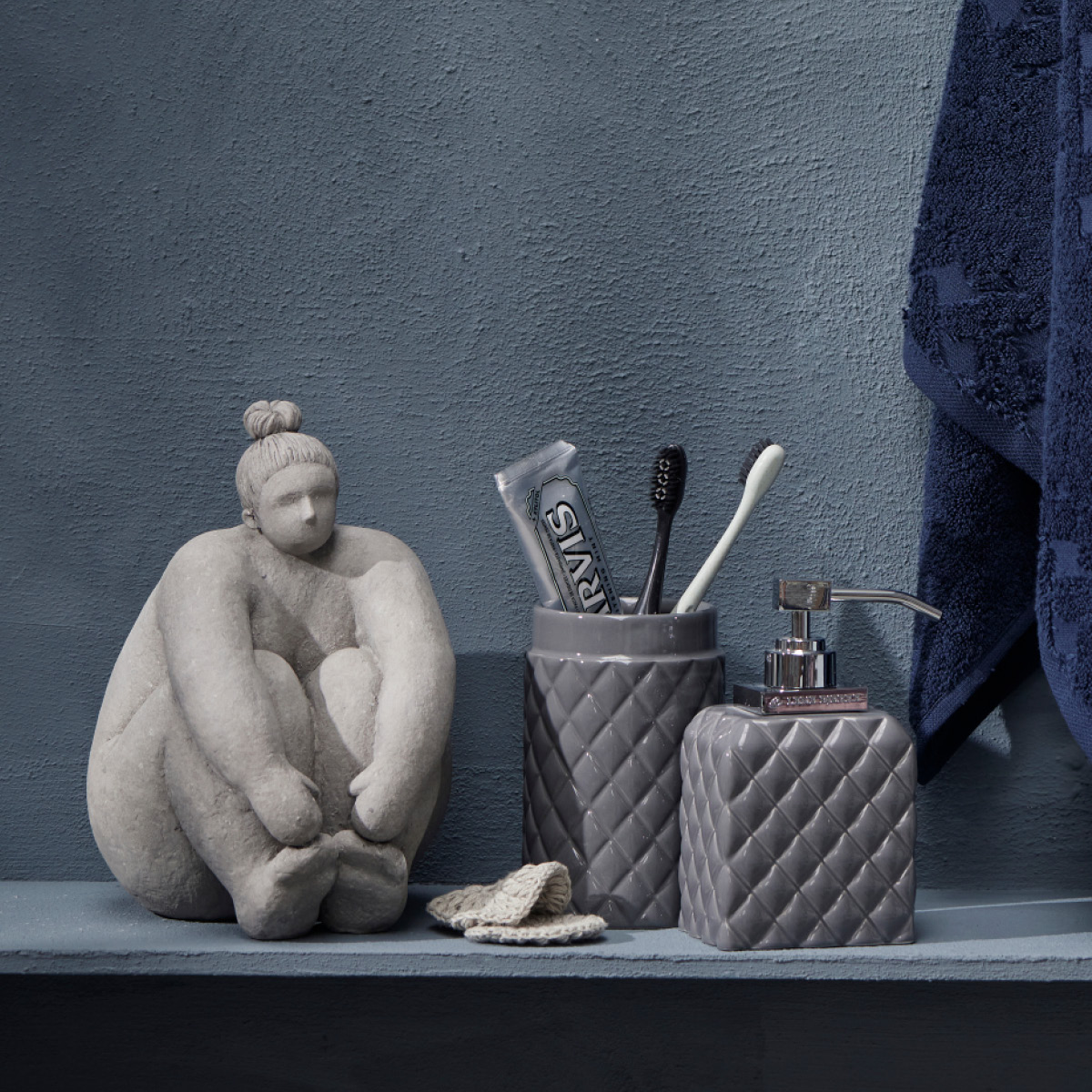 Lene Bjerre Portia dispenser 16 cm grå