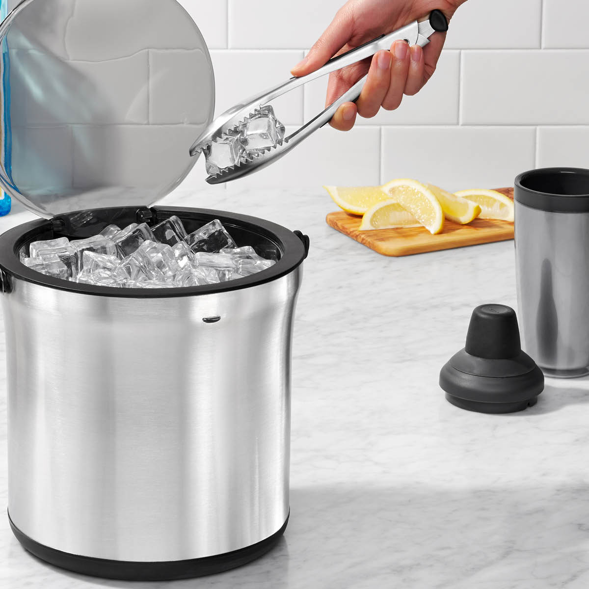 Oxo Steel isbøtte m/tang 3,7L