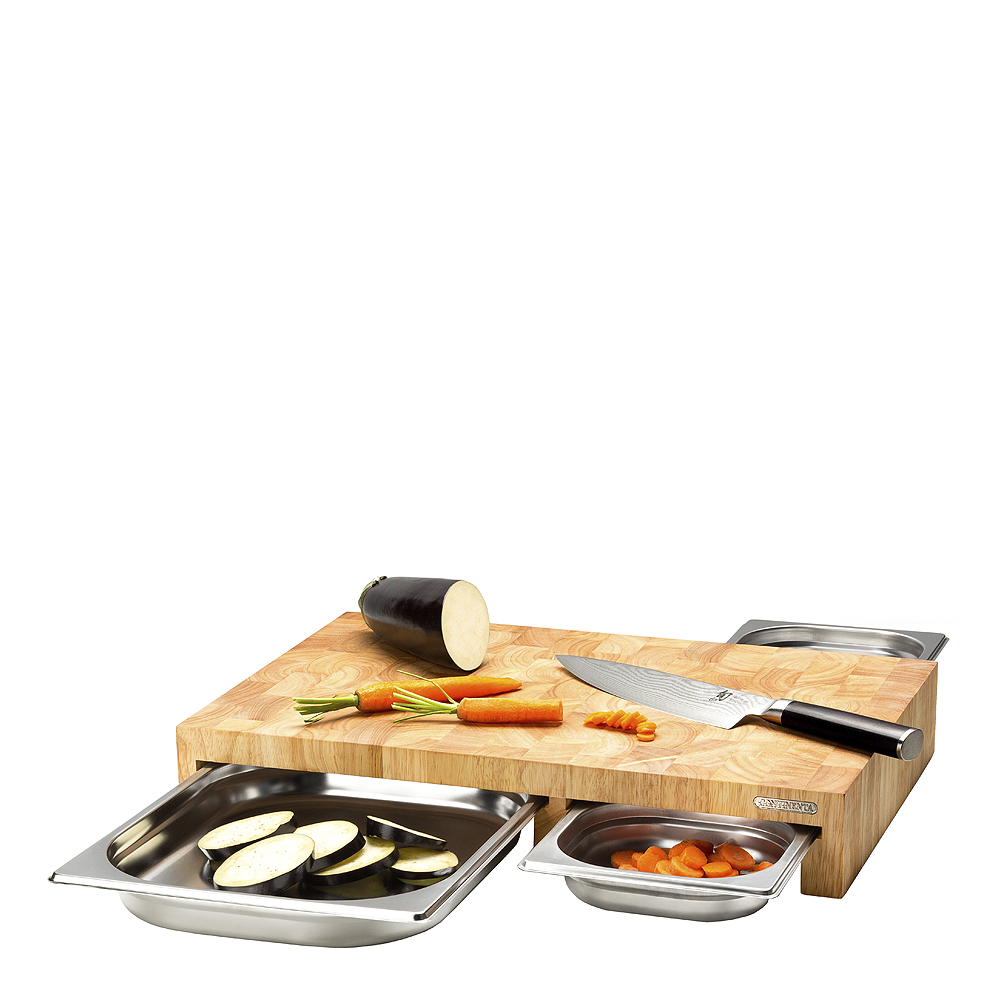 Continenta Skärbräda med låda 52x32,5x8,5 cm