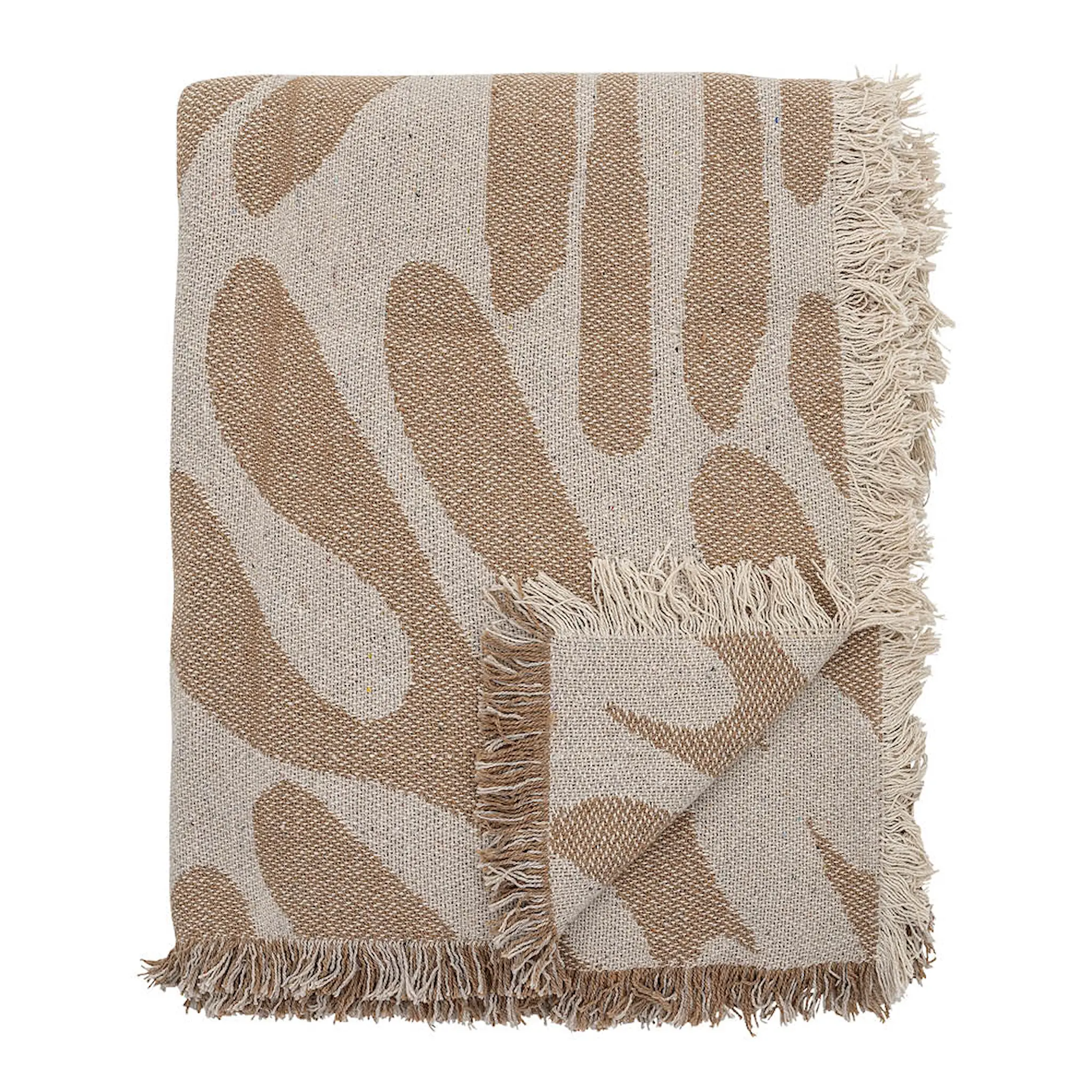 Bloomingville Alk pläd 160x130 cm brun