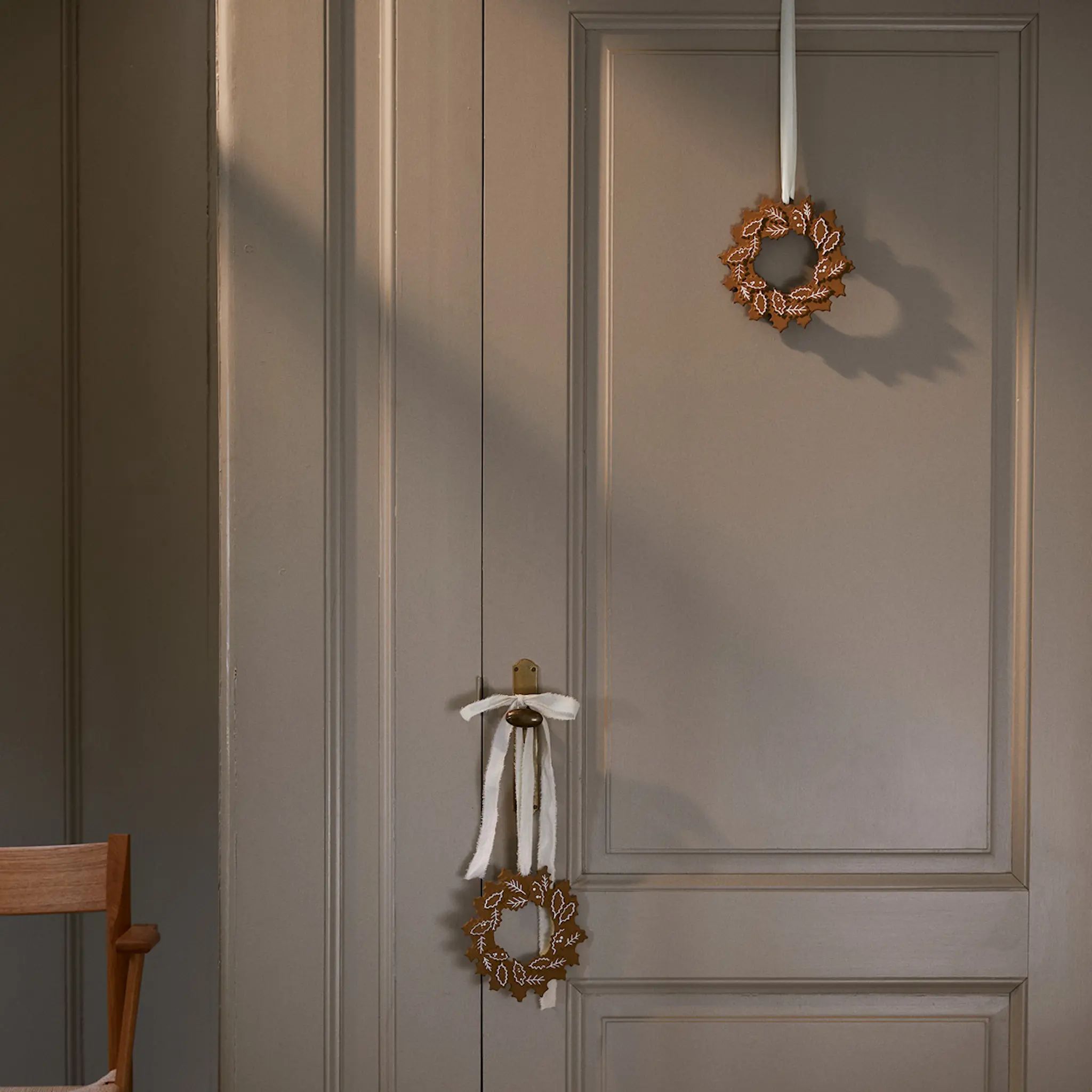 Kähler Gingerbread Riippukoriste Joulukranssi 18,5 cm Ruskea