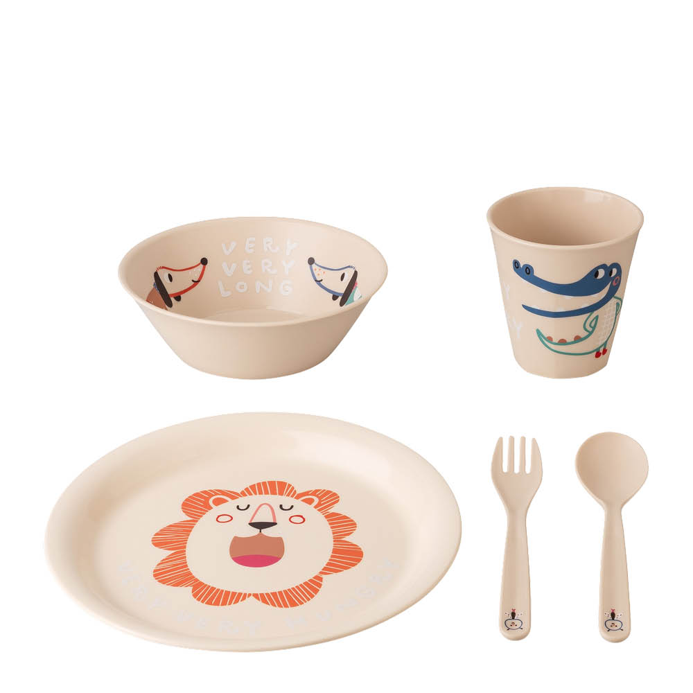 Koziol Very Very At Home lastenastiasto 4 osaa beige