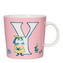 Muminmugg bokstav Y 40 cl rosa