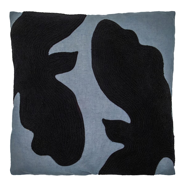 Miki prydnadskudde 50x50 cm medelhavsblå/svart