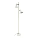 Shiny white/antique brass