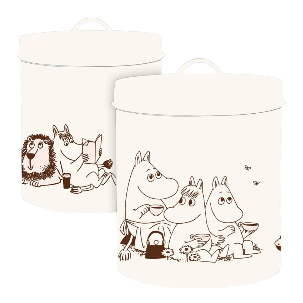 Muurla Moomin for Pets plåtburk set 2-pack 19+21 cm beige