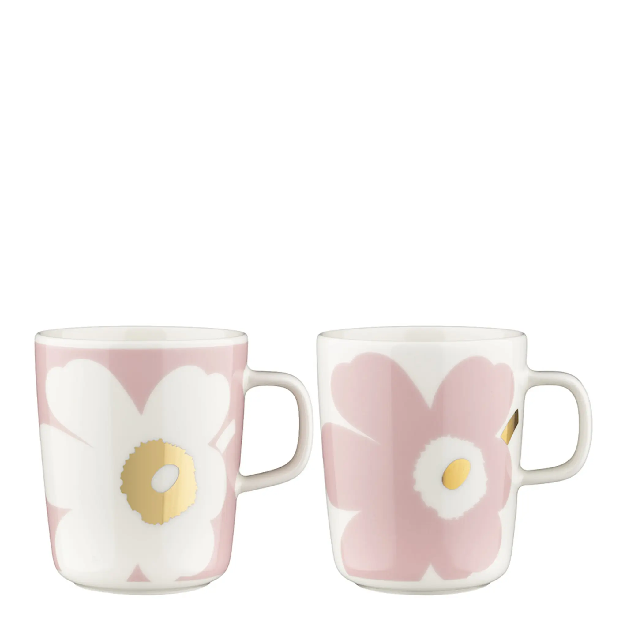 Marimekko Juhla Unikko Muki 25 cl 2 kpl Valkoinen/Roosa/Kulta