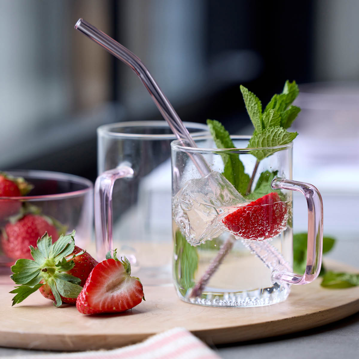 Lyngby Torino glasmugg 40 cl 2-pack rosa