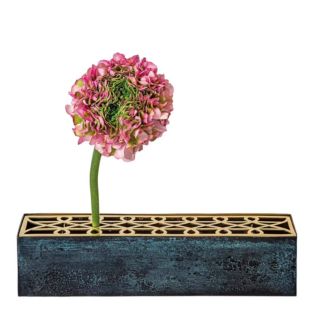 Äng vase rektangulær messing