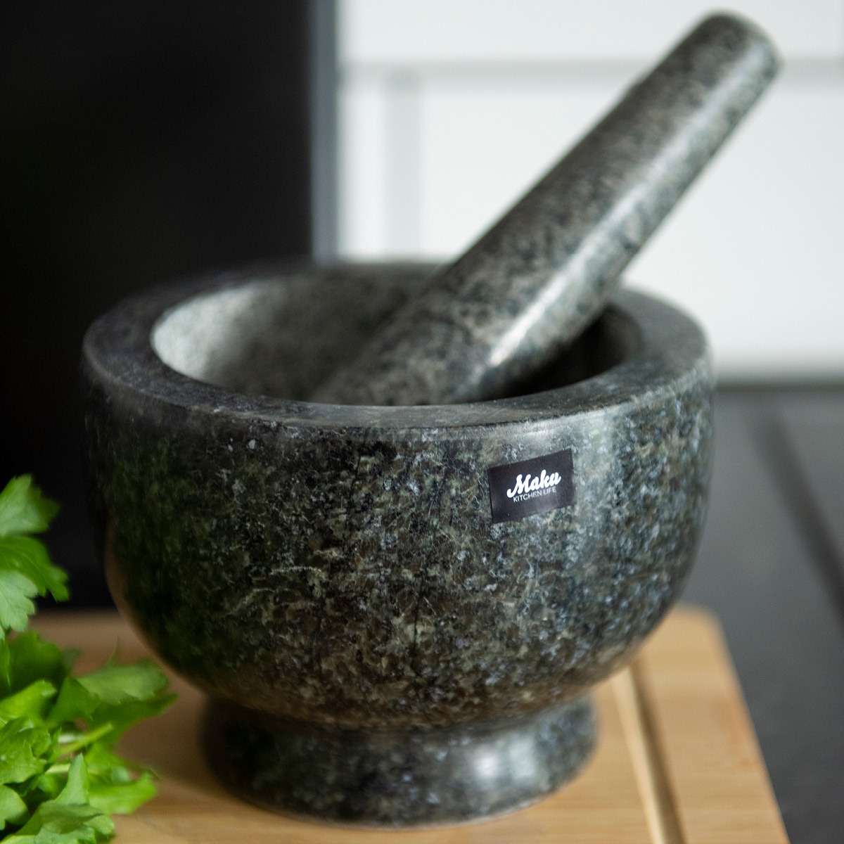 Maku Kitchen Life Mortel 14,5x10 cm granit