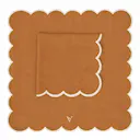 Grace Scallop tygservett linne 45 cm 2-pack Terracotta
