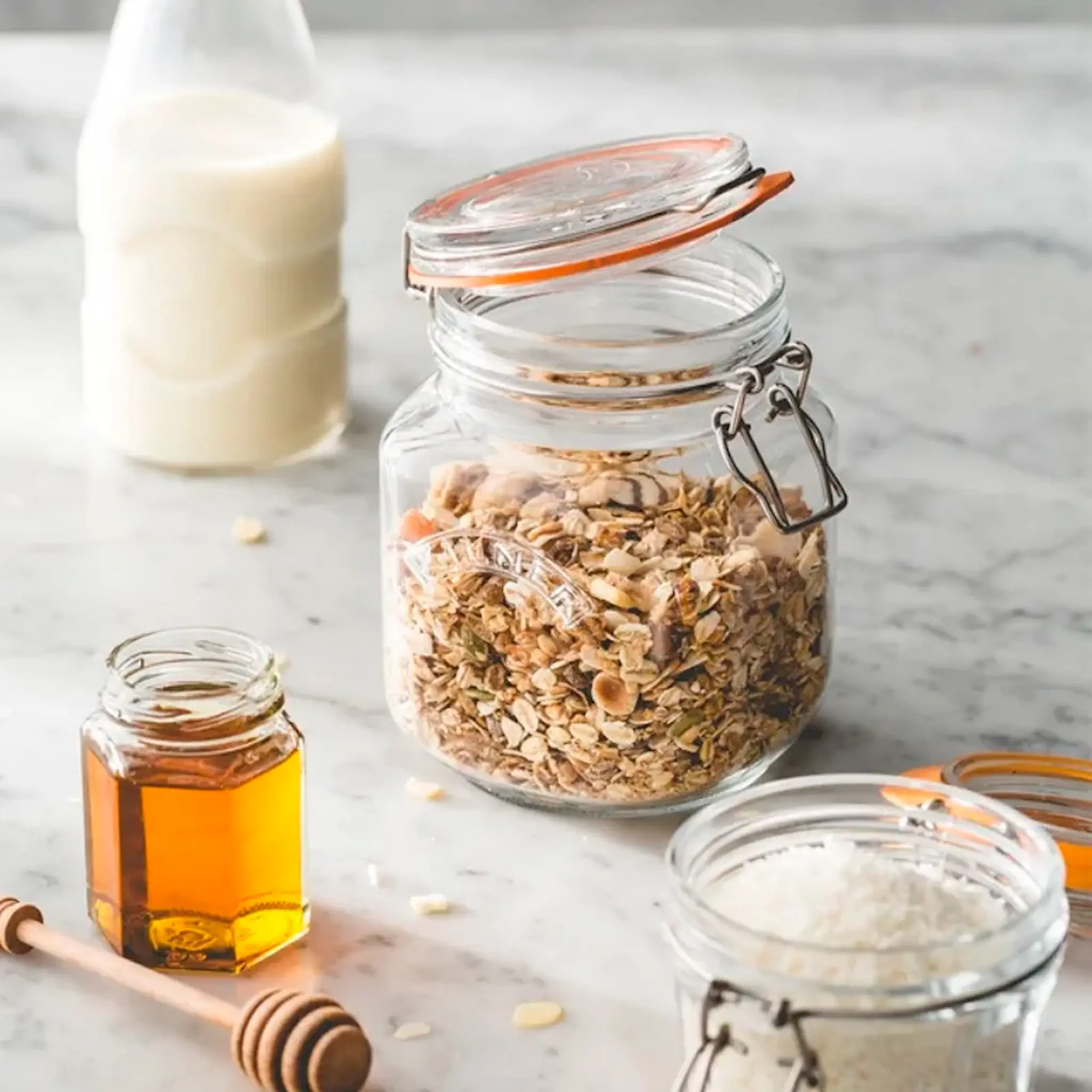 Kilner Clip Top konserveringsburk 1 L kvadratisk