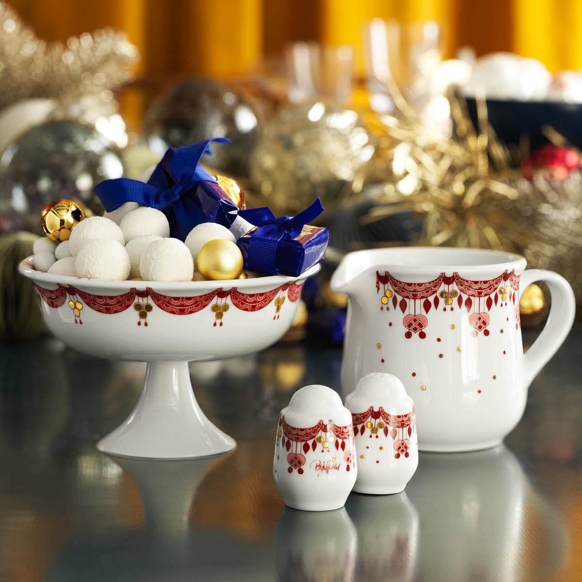 Bjørn Wiinblad Guirlande Salt Och Pepparset 6 cm Röd