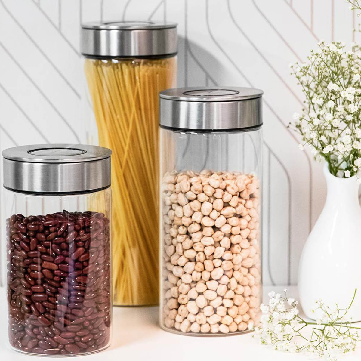 Tramontina Purezza oppbevaringsglass 1L klar