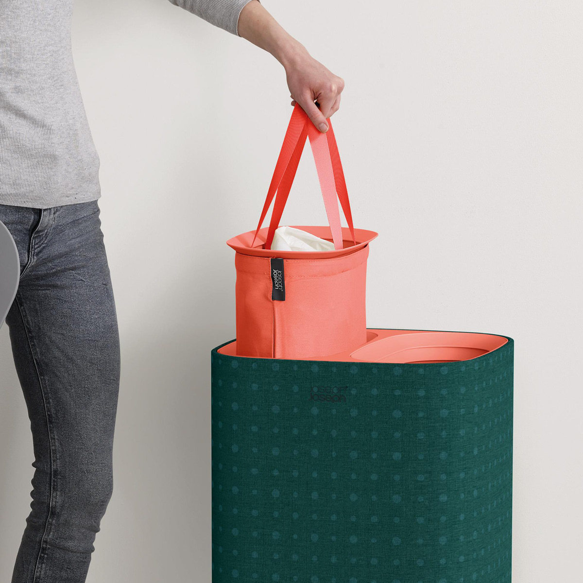 Joseph Joseph Tota Pop tvättkorg 60 L grön