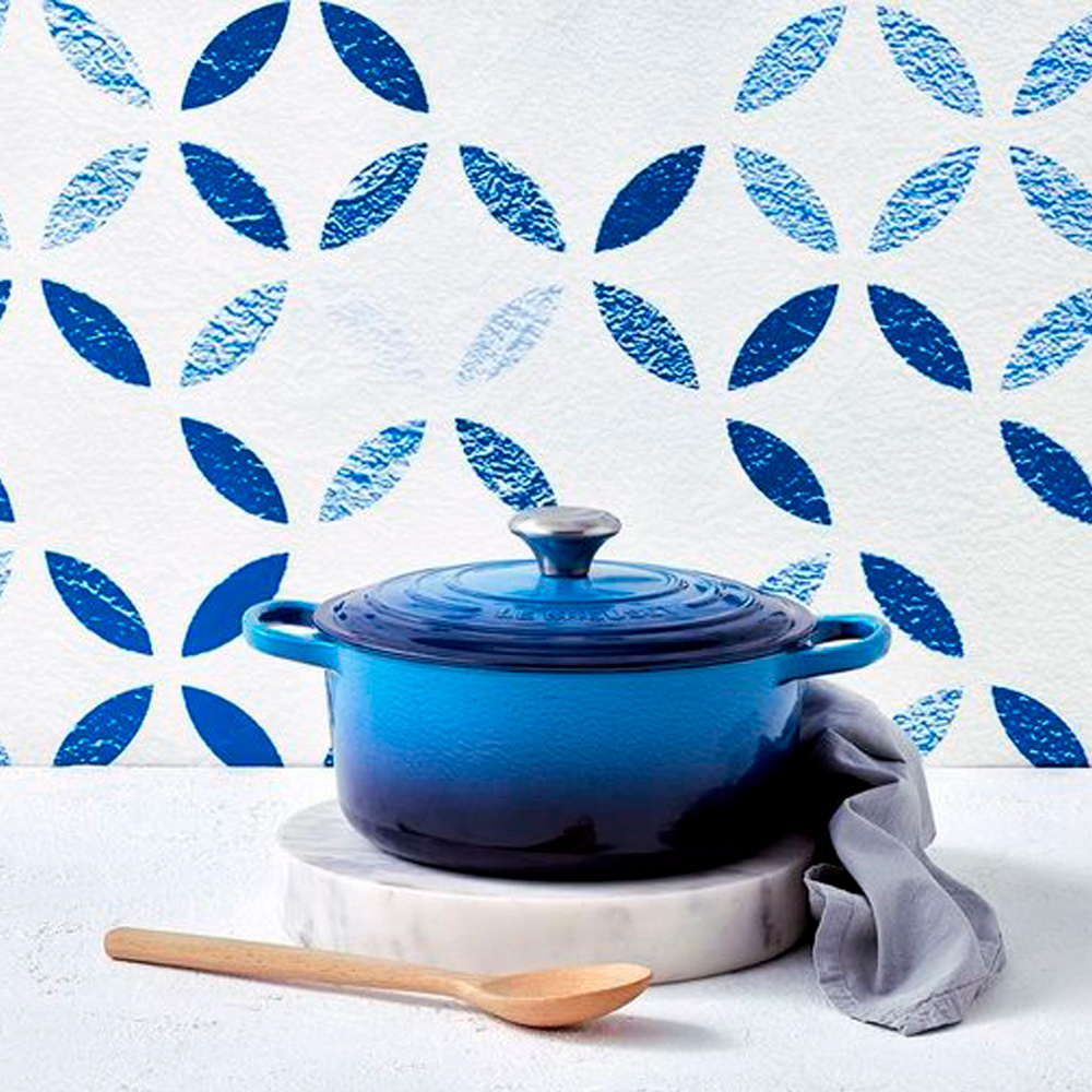Le Creuset Signature rund støpejernsgryte 5,3L azure