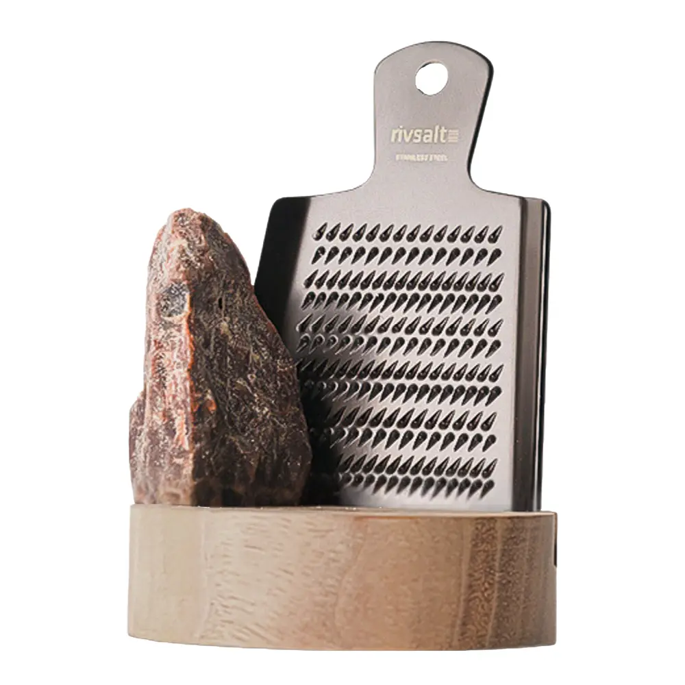 Rivsalt 001 med stativ i valnøtt