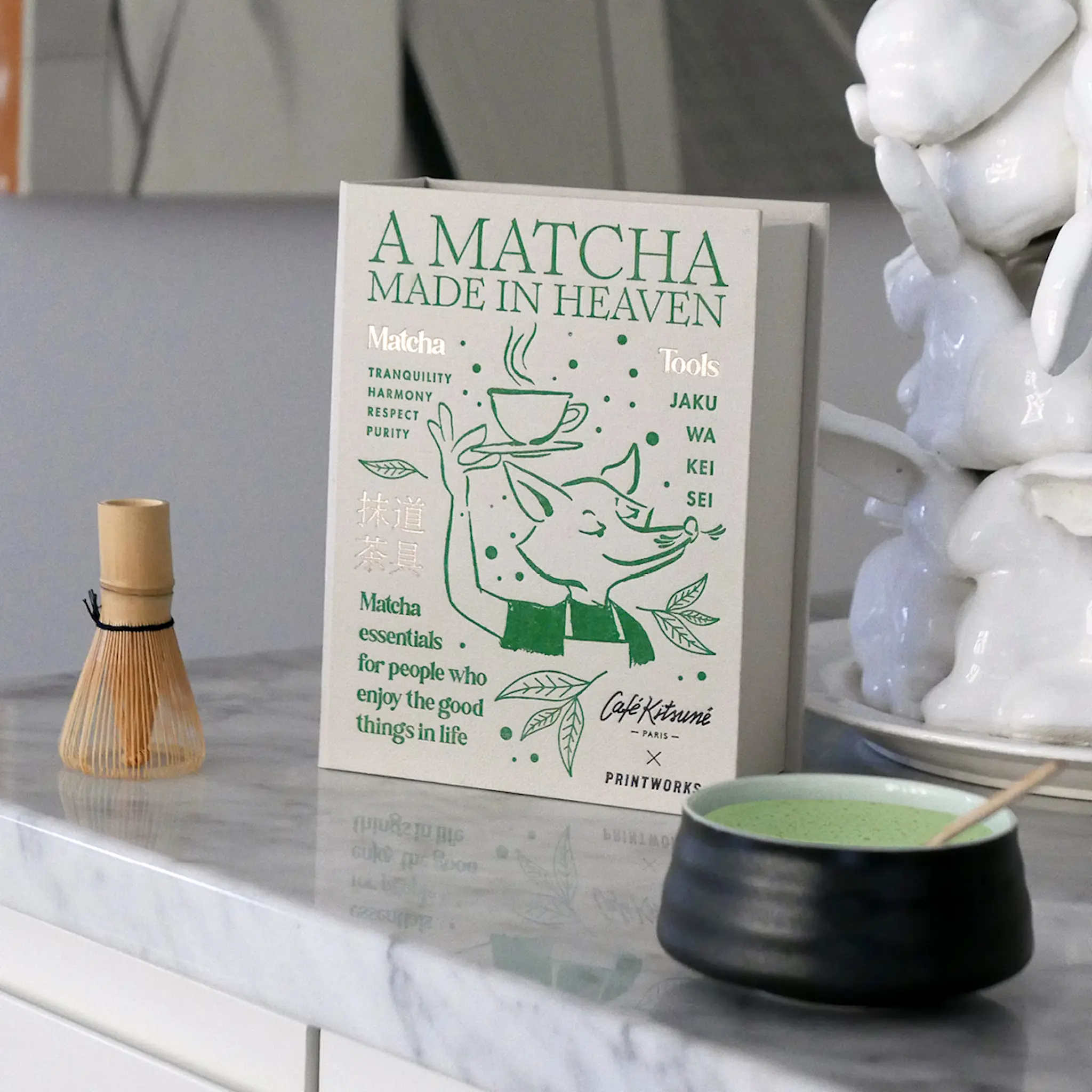 Printworks Matcha set Cafe Kitsuné x Printworks