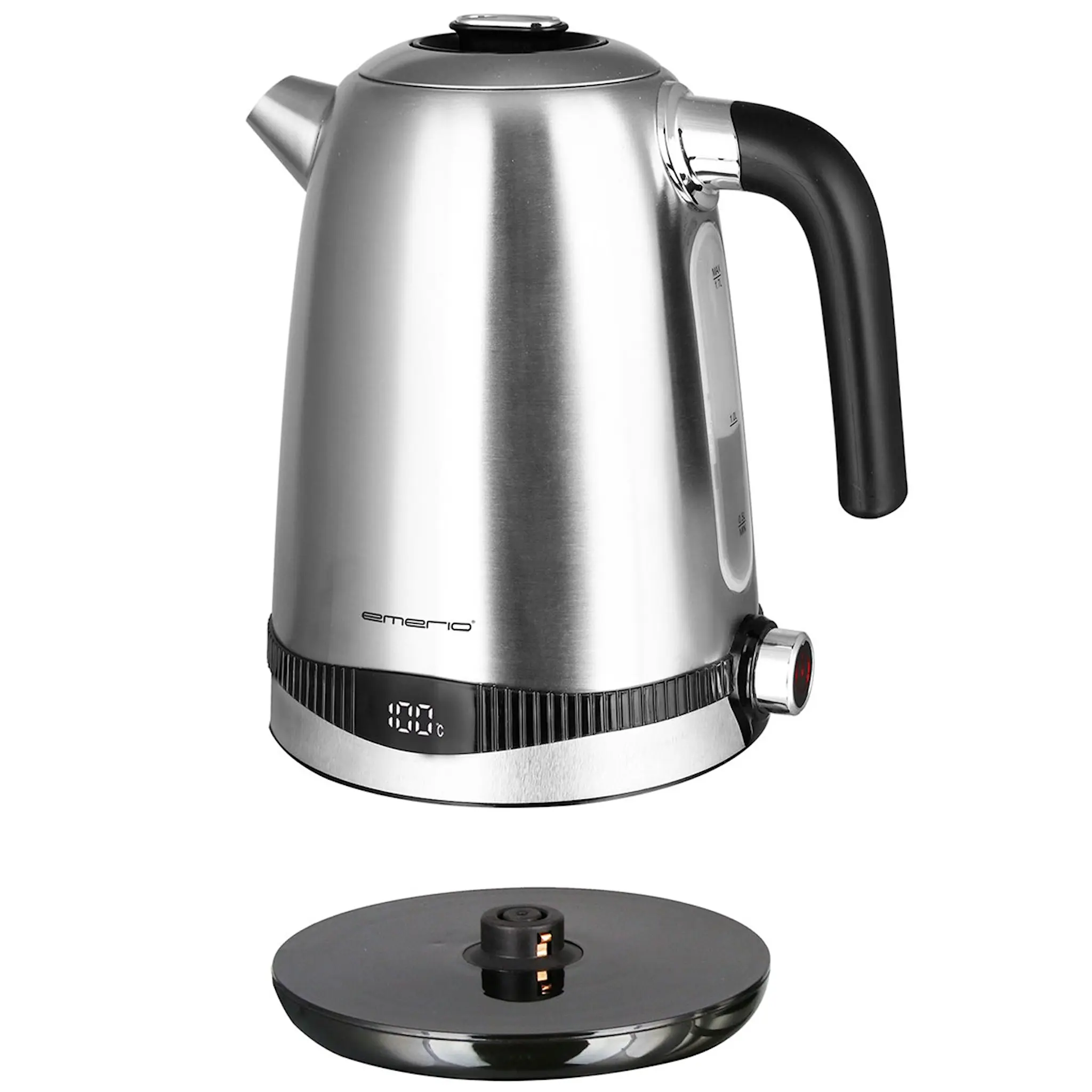 EMERIO Vattenkokare i rostfritt stål 1,7 L