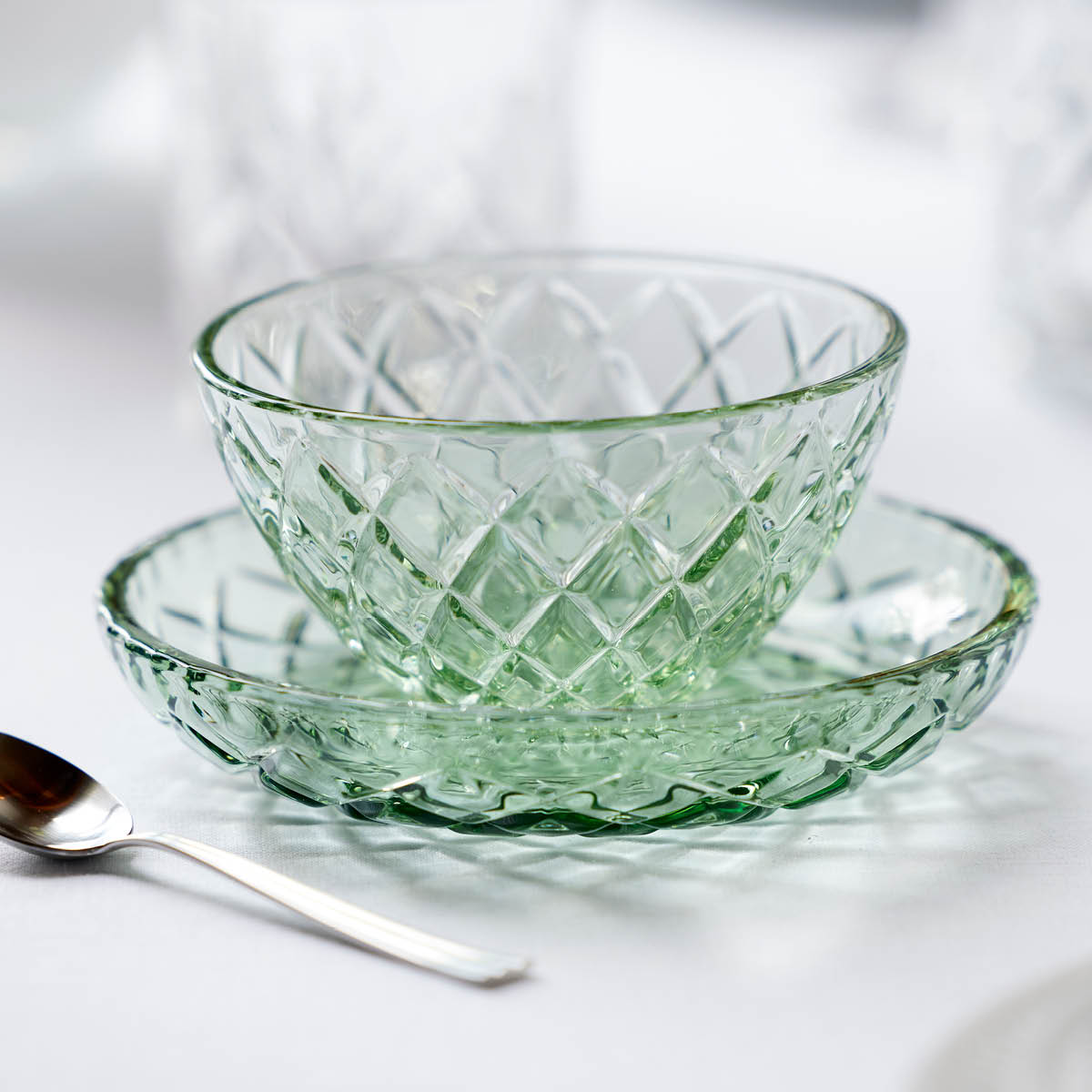 Lyngby Glas Sorrento skål 12 cm 4 stk grønn