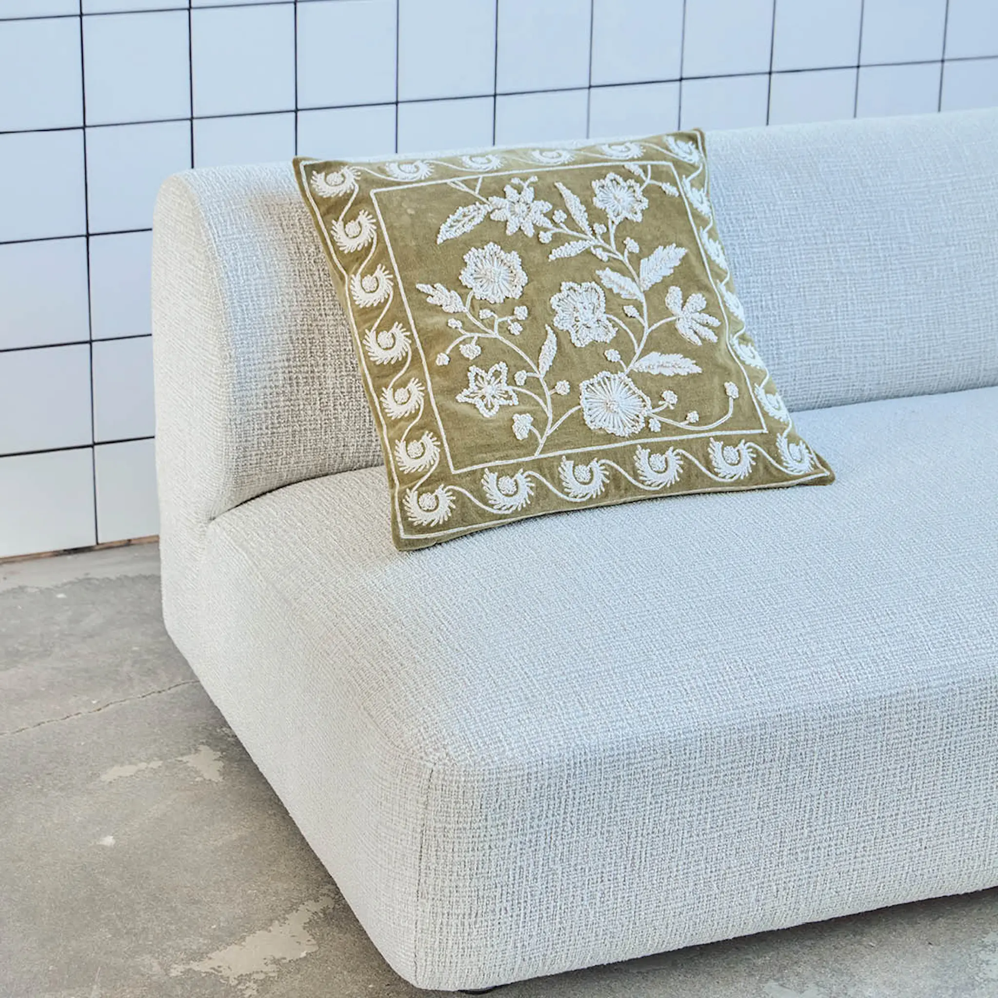 House Doctor Rica Tyynynpäällinen 50x50 cm Keltainen/Hiekka