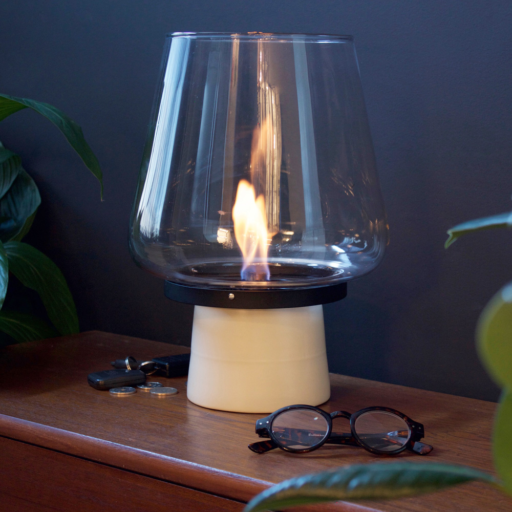 Tenderflame Amaryllis lykt raw 25 cm grå