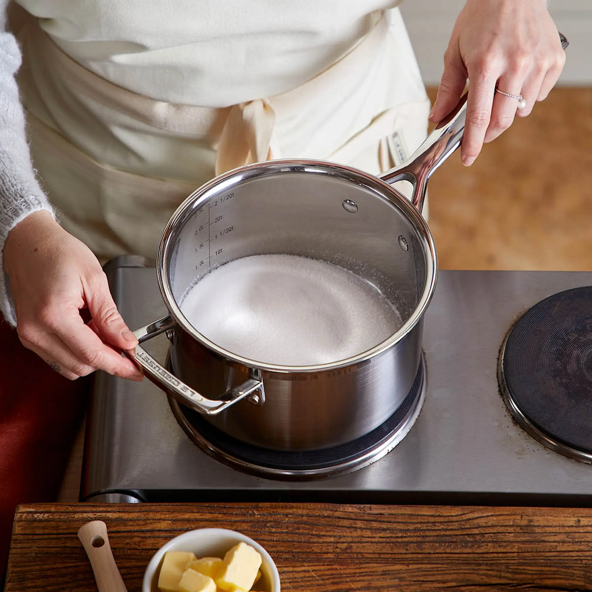 Le Creuset 3-Ply Kastrull med lock 16 cm 1,9 L