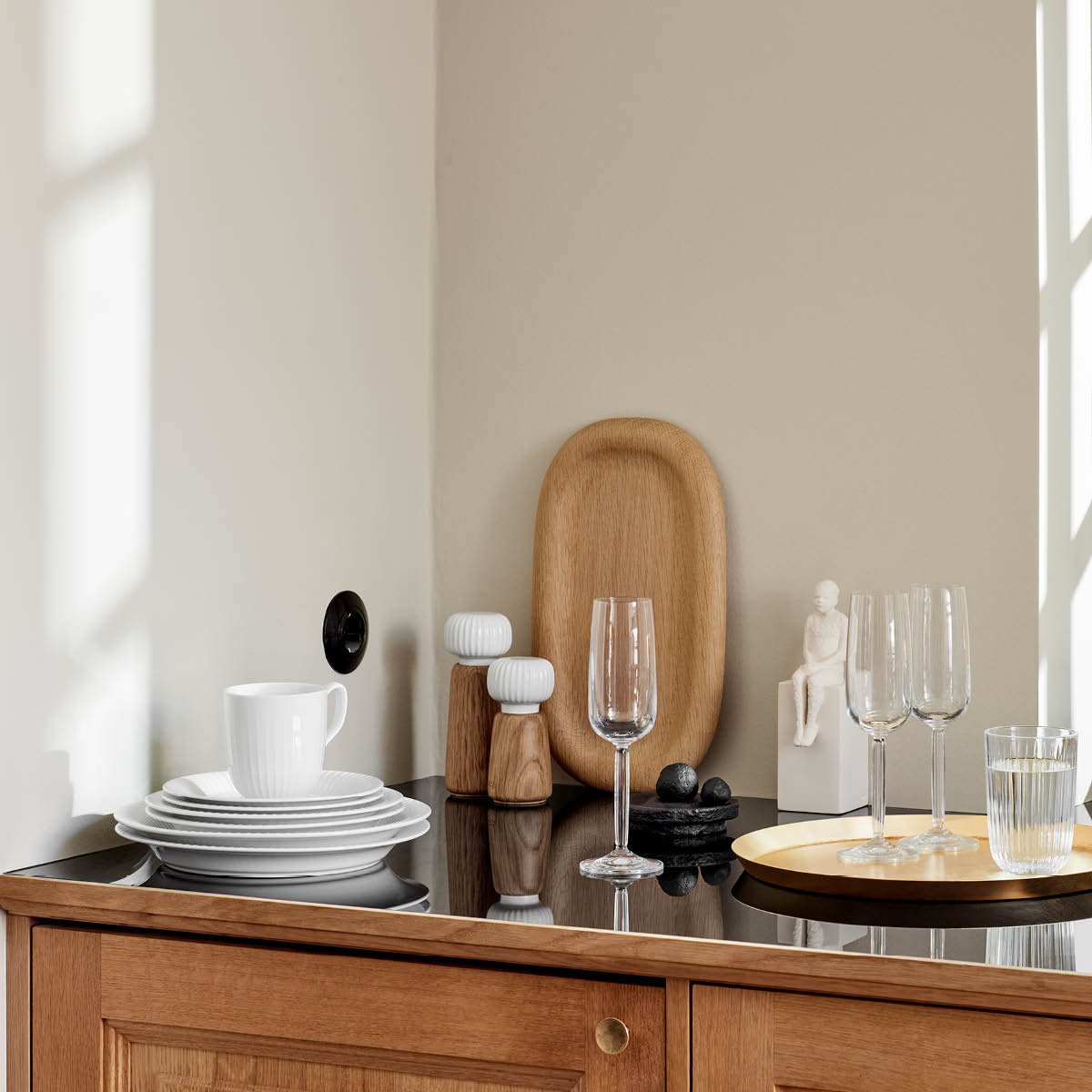 Kähler Hammershøi Lautanen 22 cm Valkoinen