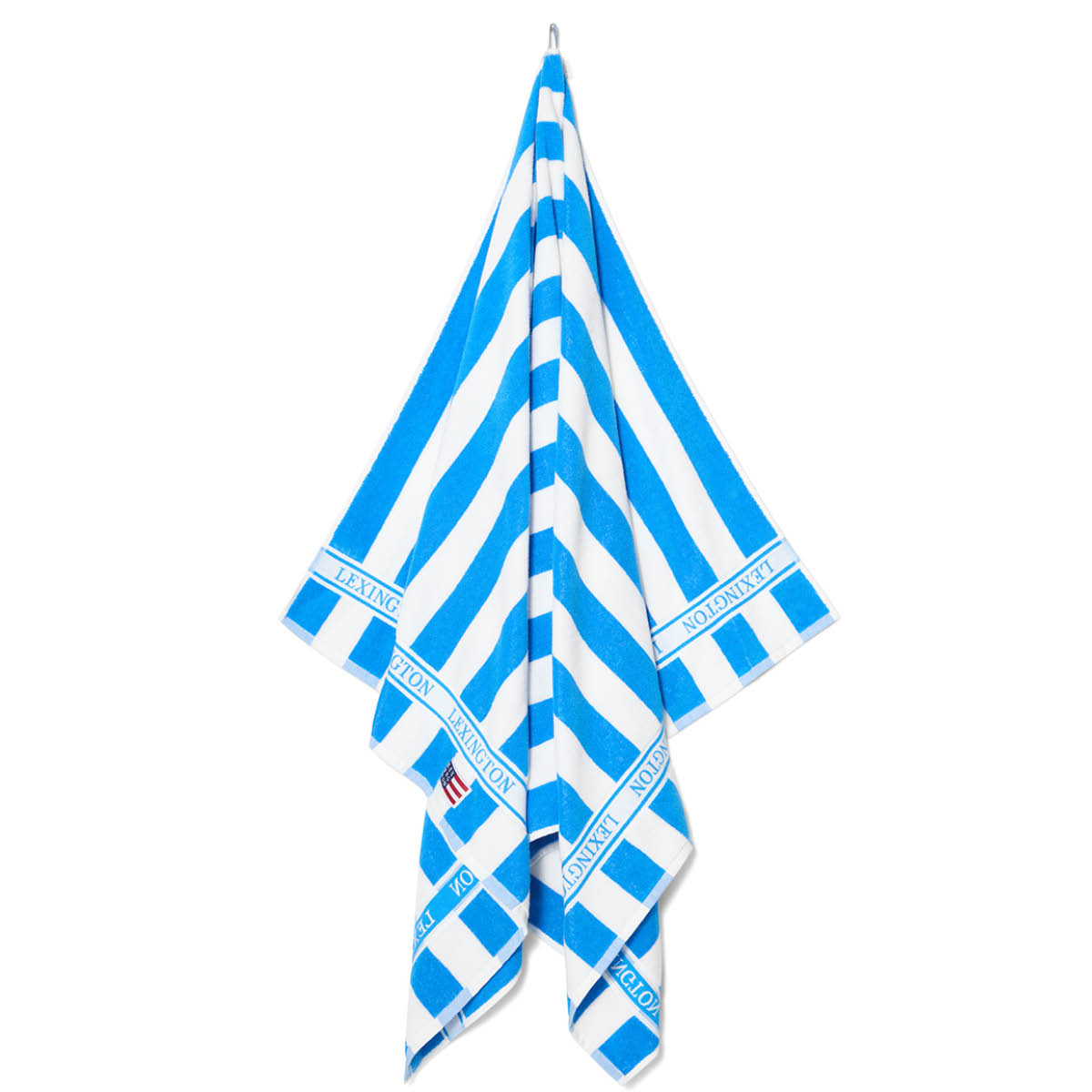 Lexington Strandhandduk 180x100 cm frotté blå/vit