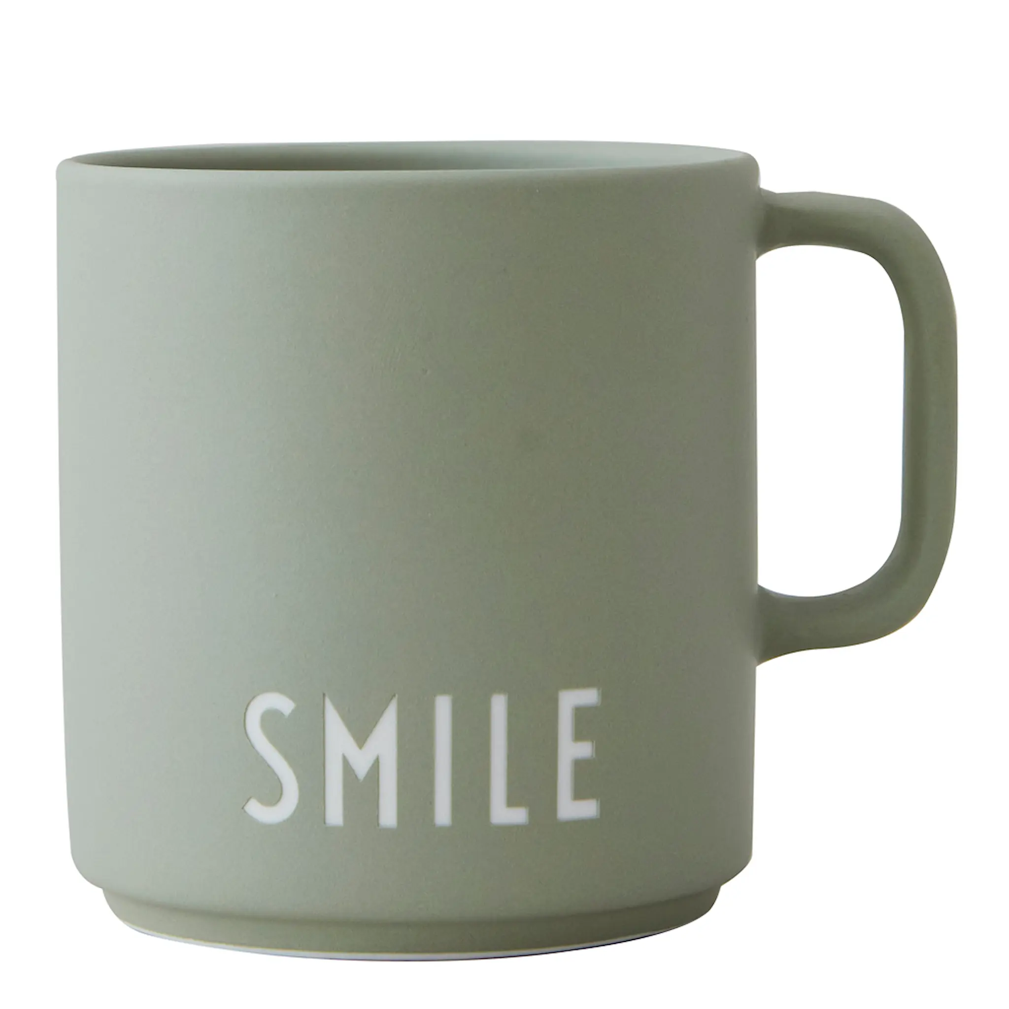 Design Letters Favourite Mugg med öra Smile 25 cl Grön