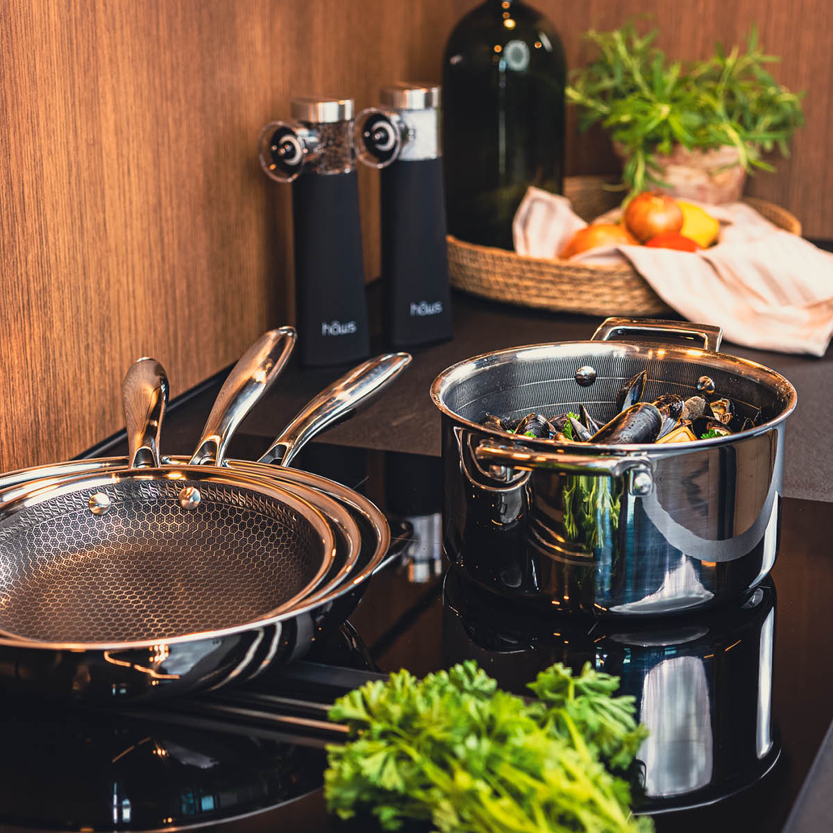 Haws Santo gryte m/lokk 5,8L belegg stål/svart