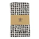 Dots duk 140x260 cm vit/svart