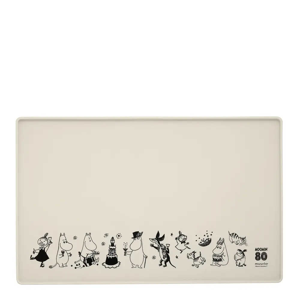 Mummi for Pets silikonmatte 48x30 cm Mummi 80 benhvit/svart