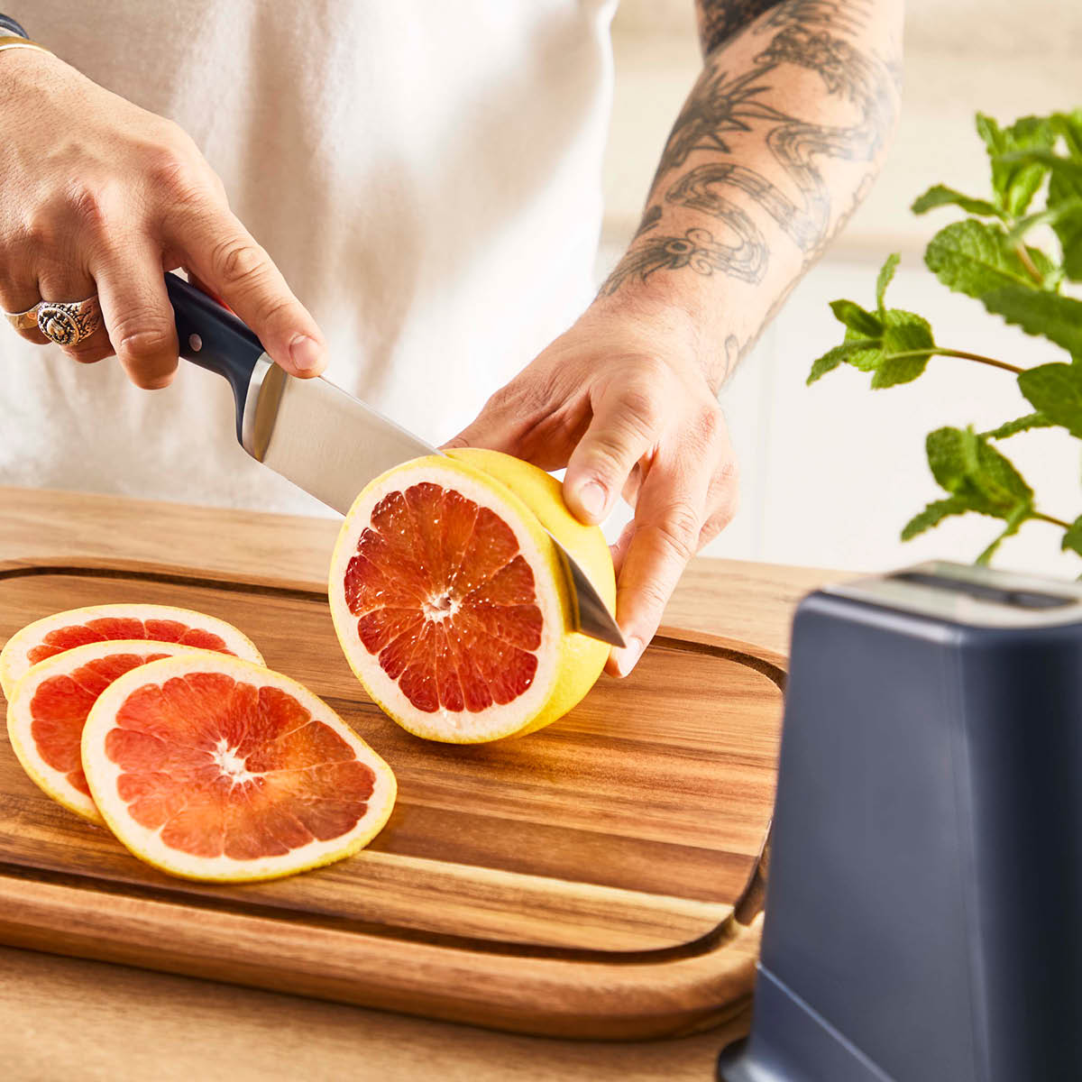 Tefal EverSharp Pro Kokkiveitsi 16,5 cm veitsitukilla Tummansininen