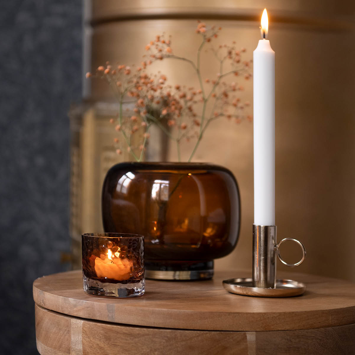 Fanni K Uumen vase 16x14,5 cm brun