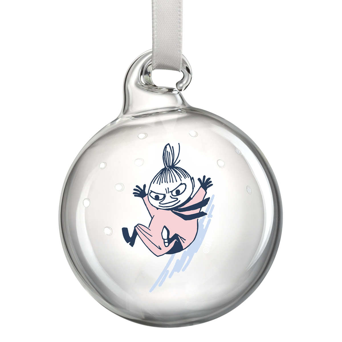 Muurla Muumi Joulupallo 5 cm 4 kpl Lumipyry