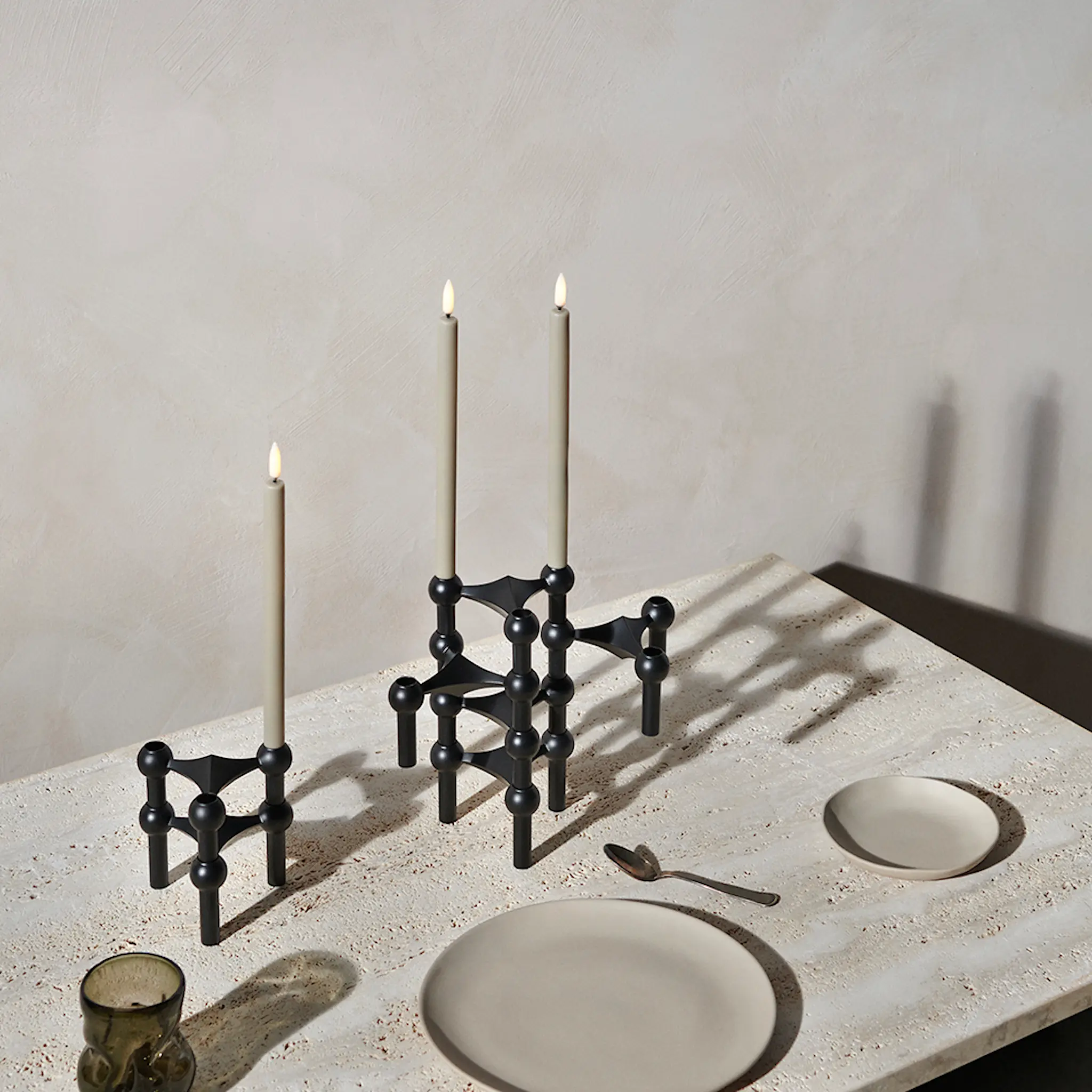 Stoff Nagel Stoff Nagel Kynttilänjalka 3 kpl Musta