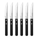 Trattoria grillkniv 6-pack stål/svart