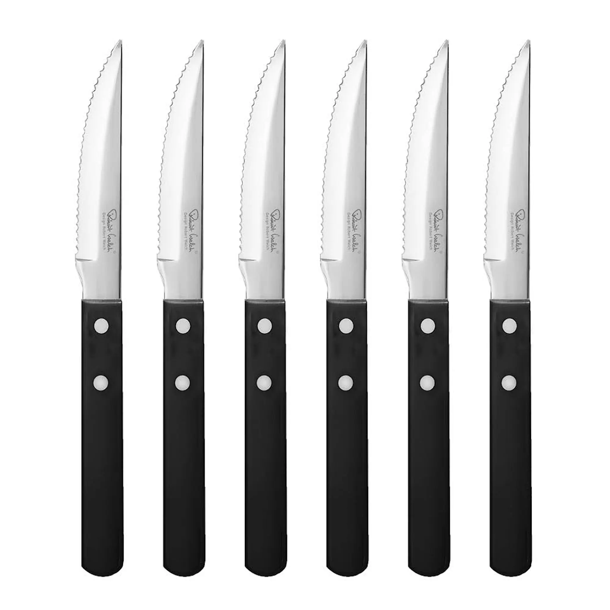 Robert Welch Trattoria grillkniv 6-pack stål/svart
