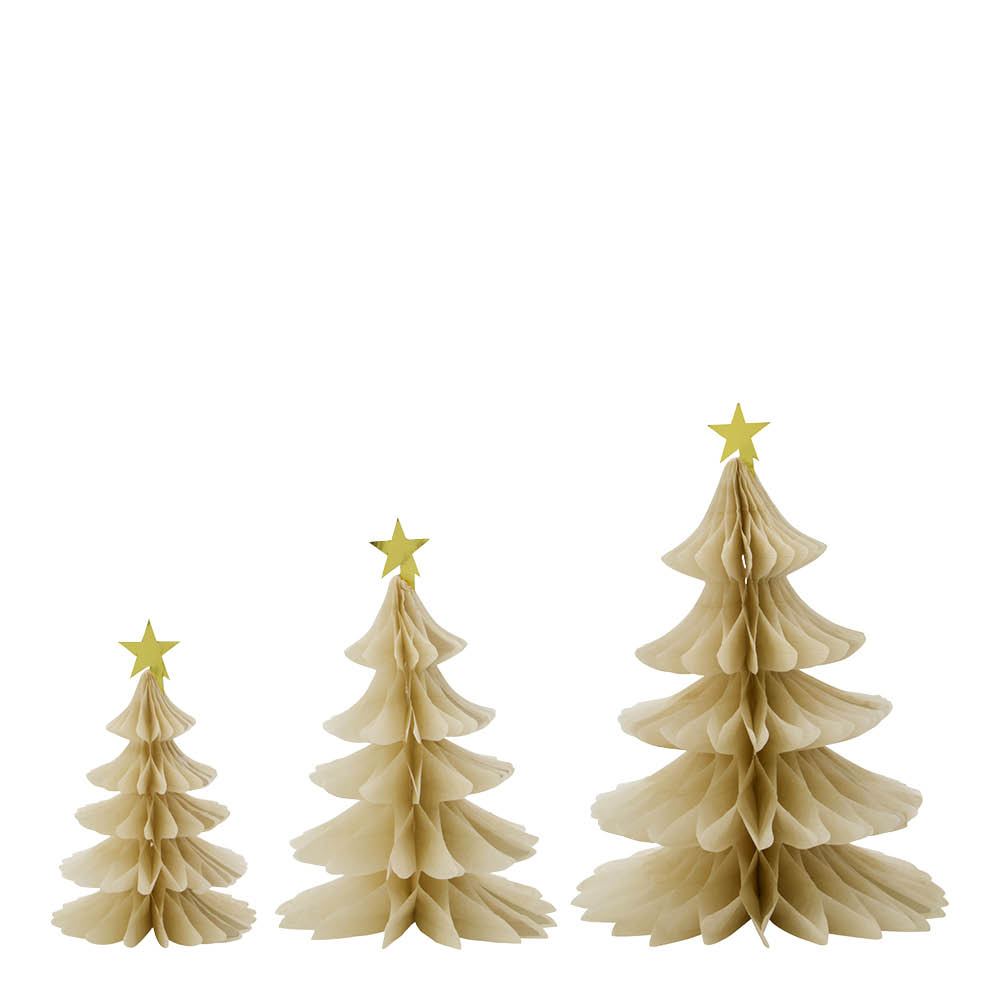 House Doctor Tree juldekoration 3-pack elfenben