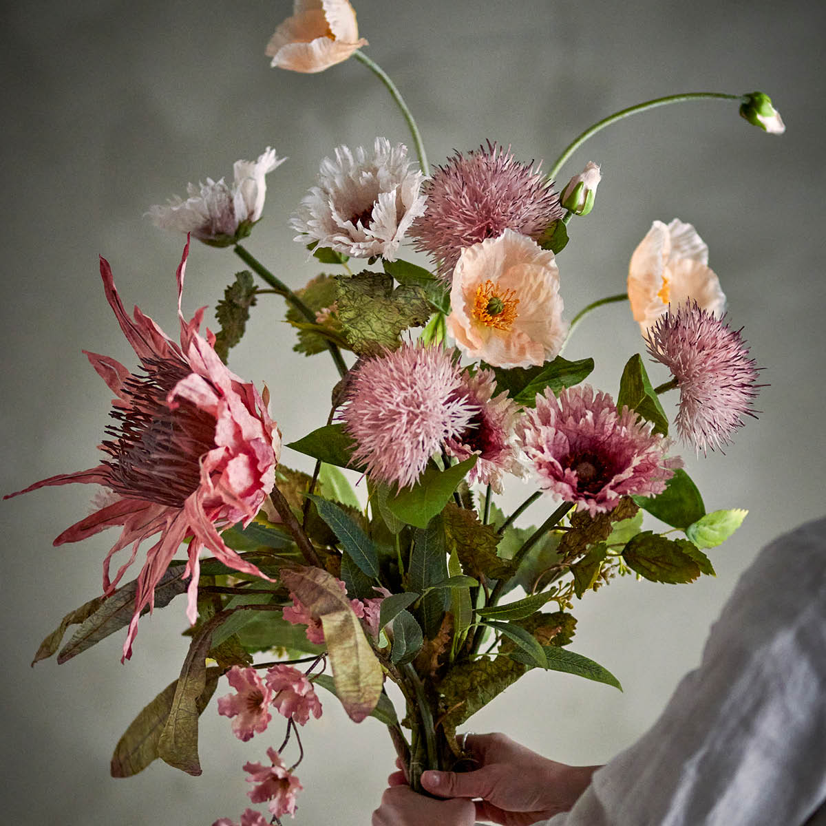 Bloomingville Dust bukett kunstige blomster 109 cm rosa