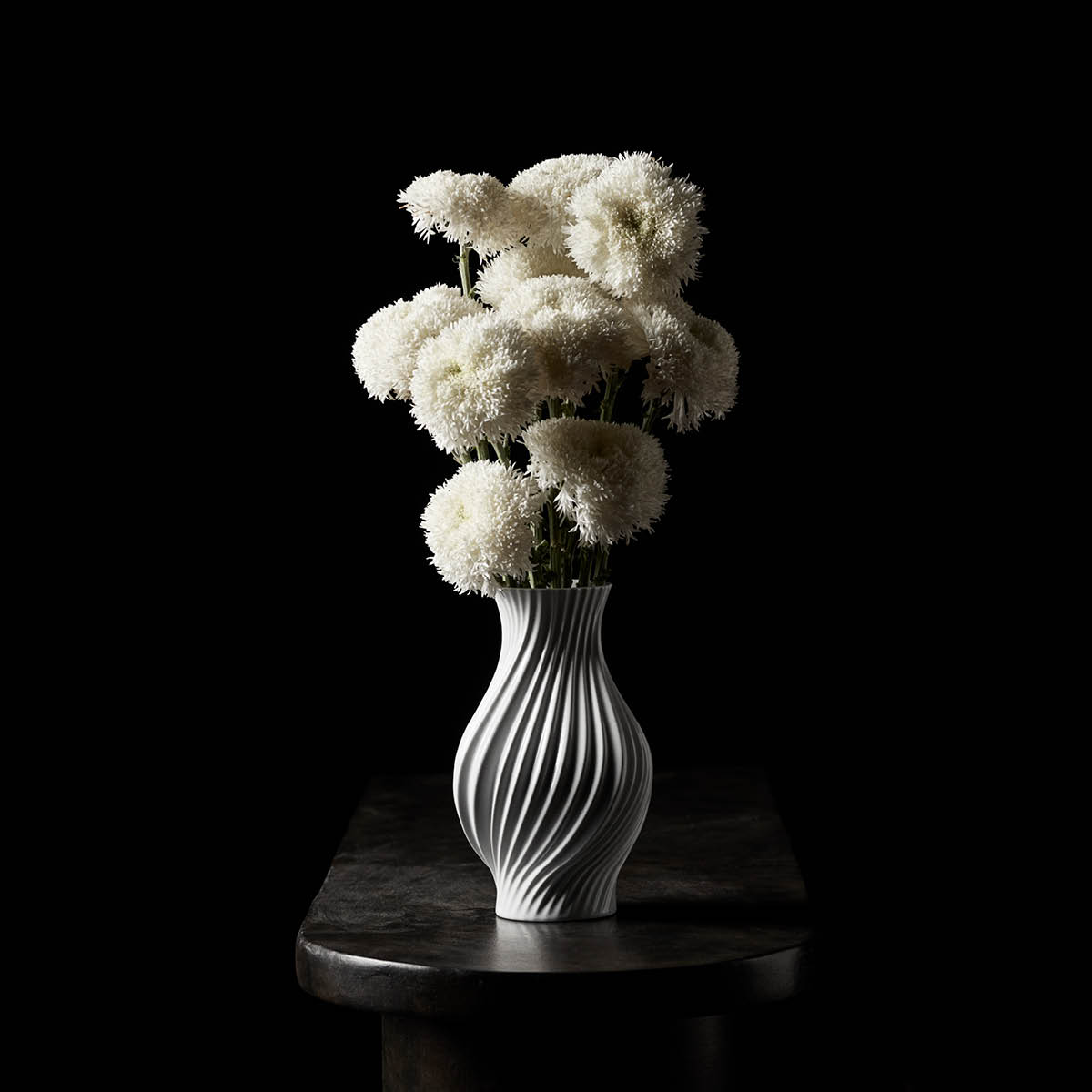 Lyngby Porcelæn Twist vas 25 cm vit