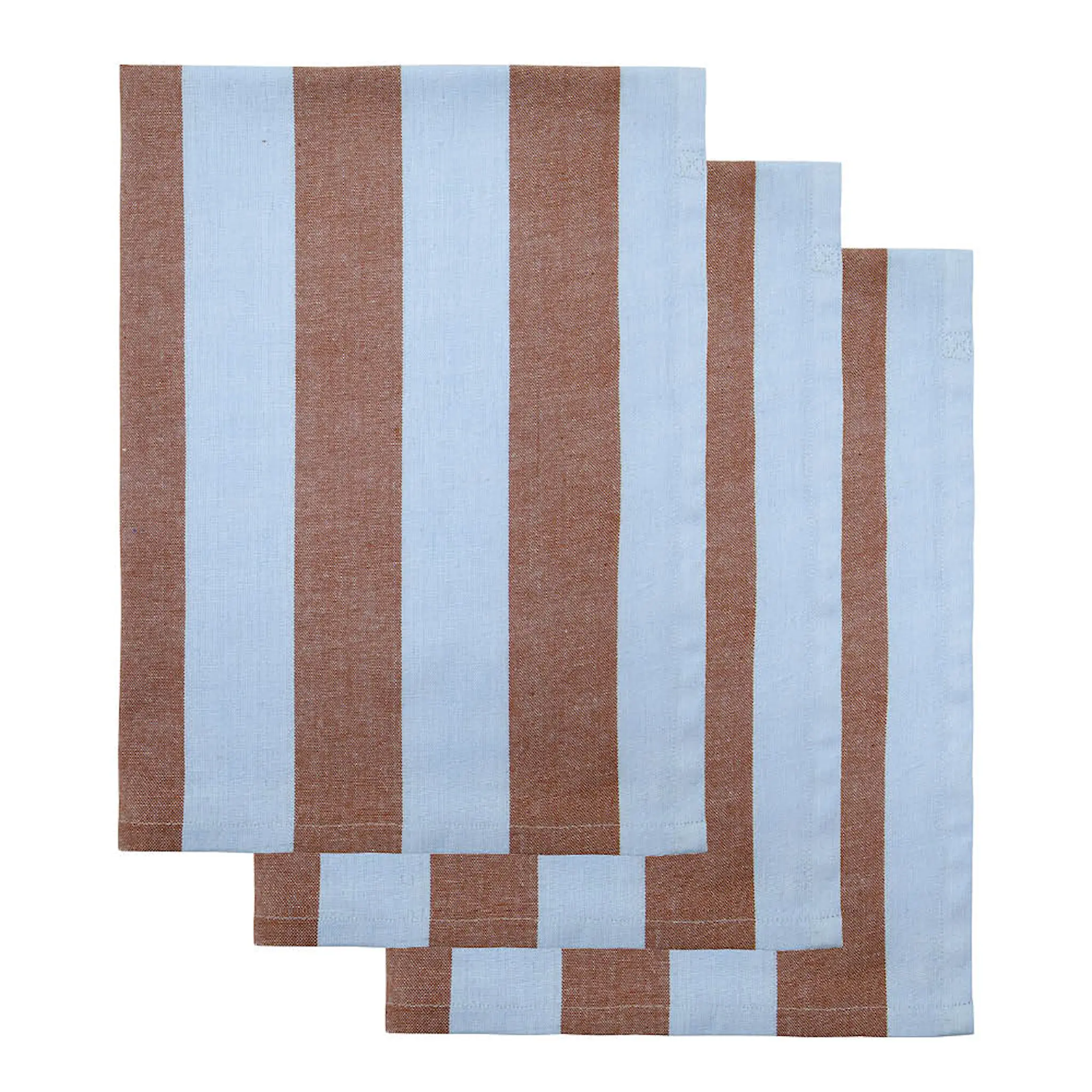 House Doctor Cook Keittiöpyyhe 75x55 cm 3 kpl Vaaleansininen/Ruskea