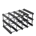 Vinställ 12 flaskor monterad svart