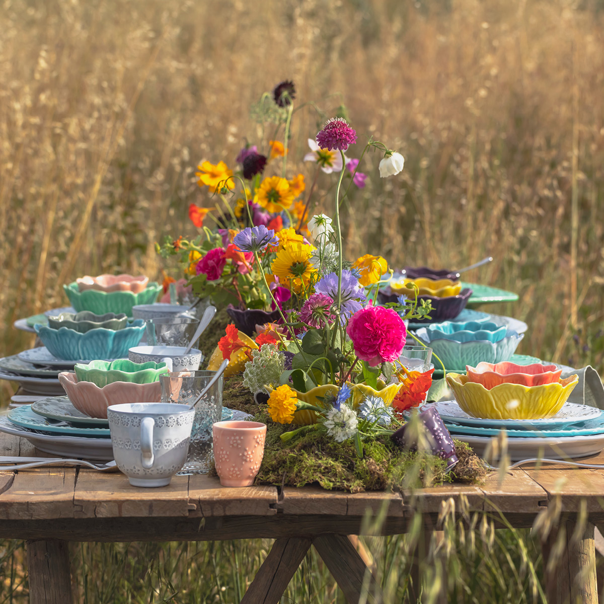 Bordallo Pinheiro Flora skål 12,5 cm gul