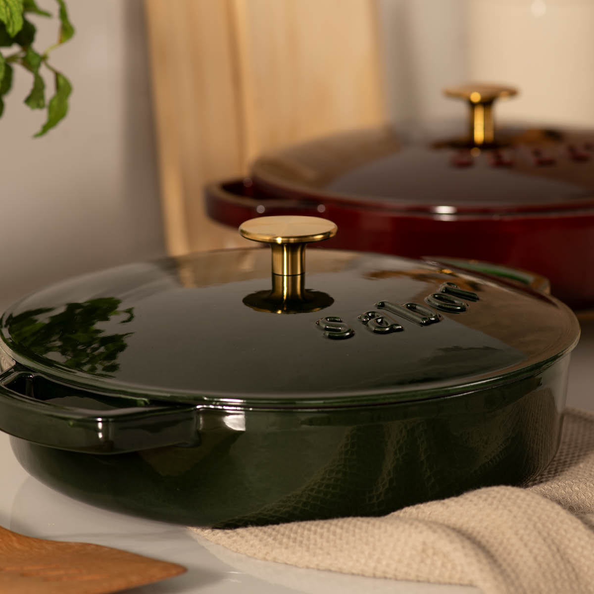 Sabor Classic buffégryta 3,5 L gjutjärn Shiny Green