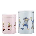 Emil plåtburk 2-pack 11x17 cm Emil och Ida blå/rosa