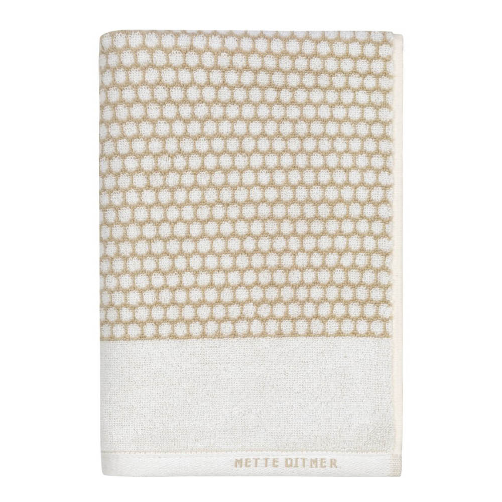 Mette Ditmer Grid Käsipyyhe 60x38 cm 2 kpl Hiekka/Offwhite