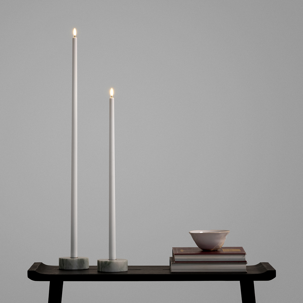 Uyuni Lighting Taper Candles Led kronelys 2,3x75 cm 1 stk hvit